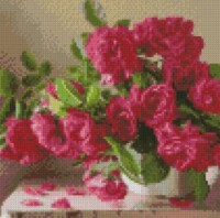 Алмазная картина по номерам Strateg Малиновые цветы (CA-0057)