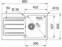 Chiuvetă de bucătărie Franke Urban UBG 611-86 Avena imaginea #2 — magazin online Desire.md