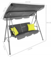 Садовые качели FunFit Relax Gray (3364) фото №8 — интернет-магазин Desire.md