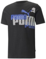 Мужская футболка Puma Ess+ Logo Power Tee Puma Black/Royal Sapphire M