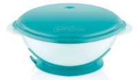 Bol cu ventuză și capac BabyJem Blue (565)
