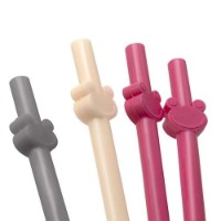 Набор многоразовых силиконовых соломинок BabyJem Pink (764) фото №3 — интернет-магазин Desire.md