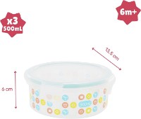 Food storage bowls Badabulle Maxi 3pcs (B004001) imaginea #5 — magazin online Desire.md