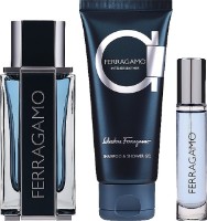 Set de parfumuri pentru el Salvatore Ferragamo Intense Leather EDP 100ml + EDP 10ml + Shower Gel 100ml