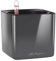 Ghiveci Lechuza Cube Glossy 16 Charcoal
