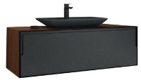 Шкаф с умывальником Orka Craft 120 Ceviz Antracite (04037)