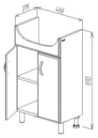 Dulap pentru lavoar Bayro Bris Arteco 500 (87772) imaginea #4 — magazin online Desire.md