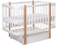 Pătuţ Eucalyptus Karol Premium White/Natural (DS-9031)