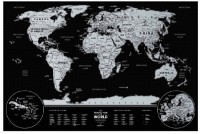 Карта мира 1DEA.me Travel Map Weekend Black World (13073)