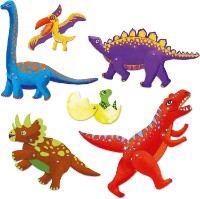 Trusa de colorare si asamblare Djeco Dinos DJ09680