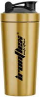 Shaker pentru nutriție sportivă IronFlex Shaker Steel 750ml Gold