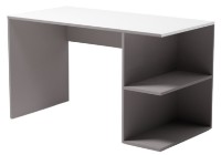 Masa de birou Smartex Comp 140cm Alb/Grafit imaginea #1 — magazin online Desire.md