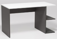 Masa de birou Smartex Comp 130cm Alb/Negru imaginea #2 — magazin online Desire.md