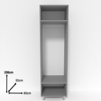 Шкаф Smartex N1 60x52x206cm Графит фото №2 — интернет-магазин Desire.md