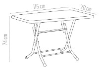 Садовый стол Irak Plastik Brown HD250 фото №2 — интернет-магазин Desire.md
