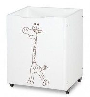 Cutie depozitare pentru jucării Albero Mio Safari Giraffe Pure White