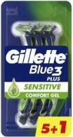 Станок для бритья Gillette Blue3 Plus Sensitive Comfort Gel 6pcs