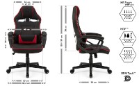Scaun gaming Sense7 Knight Fabric Black and Red imaginea #14 — magazin online Desire.md