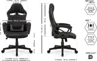 Scaun gaming Sense7 Knight Fabric Black and Gray imaginea #14 — magazin online Desire.md