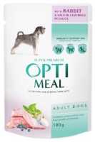 Hrană umedă pentru câini Optimeal Adult Dogs Rabbit & Wild Blueberries 0.1kg 12pcs
