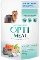 Hrană umedă pentru câini Optimeal Adult Dogs Salmon & Blueberries 0.1kg 12pcs