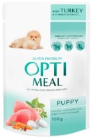 Hrană umedă pentru câini Optimeal Puppy Turkey & Carrots 0.1kg 12pcs