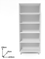 Dulap Smartex N4 100x40x208cm Alb/Stejar Deschis imaginea #2 — magazin online Desire.md