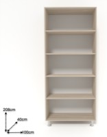 Dulap Smartex N4 100x40x208cm Stejar Deschis/Alb imaginea #2 — magazin online Desire.md
