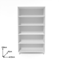 Dulap Smartex N4 120x40x208cm Alb/Grafit imaginea #2 — magazin online Desire.md