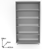 Dulap Smartex N4 120x40x208cm Grafit/Stejar Deschis imaginea #2 — magazin online Desire.md