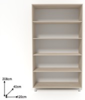 Dulap Smartex N4 120x40x208cm Stejar Deschis/Alb imaginea #2 — magazin online Desire.md