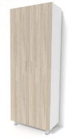 Шкаф Smartex N4 80x40x208cm Белый/Дуб Светлый