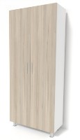 Шкаф Smartex N4 90x40x208cm Белый/Дуб Светлый