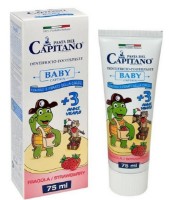 Pasta de dinți pentru copii Pasta del Capitano Baby 3+ Strawberry 75ml