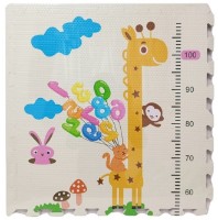 Covoraş-puzzle 4Play Giraffe 61×61×4cm 4pcs