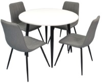 Set masă și scaune Evelin DT 402-3 + 4 XR-154B Grey 5 100cm Rogojca