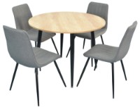 Set masă și scaune Evelin DT 402-2 + 4 стула  XR-154B Grey 5 100cm Rogojca
