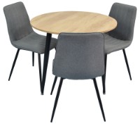Set masă și scaune Evelin DT 404-2 + 3 XR-154B Grey 5 Rogojca