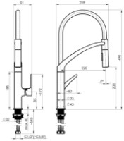 Смеситель для кухни Rubineta Ultima-50 BK (UL50068) фото №2 — интернет-магазин Desire.md
