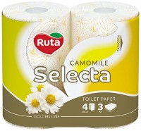 Туалетная бумага Ruta Selecta Premium 3 plies 4 rolls Chamomile