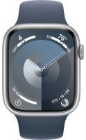 Смарт-часы Apple Watch Series 9 GPS 45mm Silver Aluminium Case with Storm Blue Sport Band S/M (MR9D3)