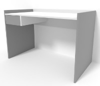 Masa de birou Smartex M3 110cm Alb/Grafit