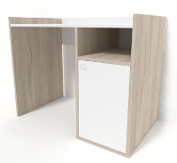 Masa de birou Smartex Tab Classic 100cm Alb/Stejar Deschis