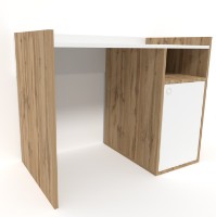 Письменный стол Smartex Tab Classic 100cm Белый/Дуб Тёмный фото №2 — интернет-магазин Desire.md