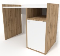 Masa de birou Smartex Tab Classic 130cm Alb/Stejar Închis