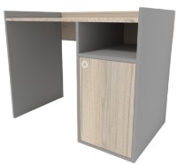 Masa de birou Smartex Tab Classic 110cm Grafit/Stejar Deschis