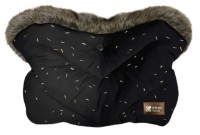 Муфта-рукавички на детскую коляску Kikka Boo Luxury Fur Confetti Black (31108040096)