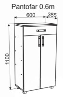 Обувница Ambianta Bruno 1100x600x355mm Bardolino фото №2 — интернет-магазин Desire.md