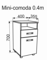 Dulăpior Ambianta Bruno 400x355x700mm Bardolino imaginea #3 — magazin online Desire.md