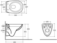 Vas WC Keramin Santi R Slim ML White 1c imaginea #2 — magazin online Desire.md